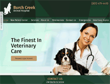 Tablet Screenshot of burchcreekanimalhospital.com